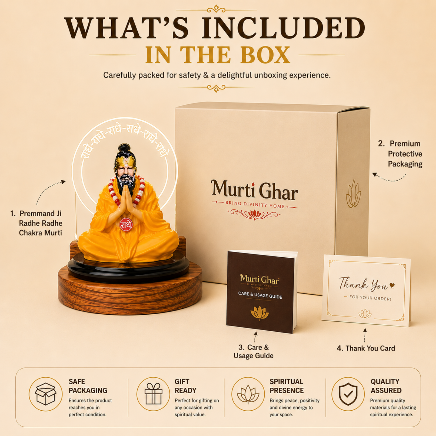 Premmand Ji Radhe Radhe Chakra Murti | Spiritual Home Decor